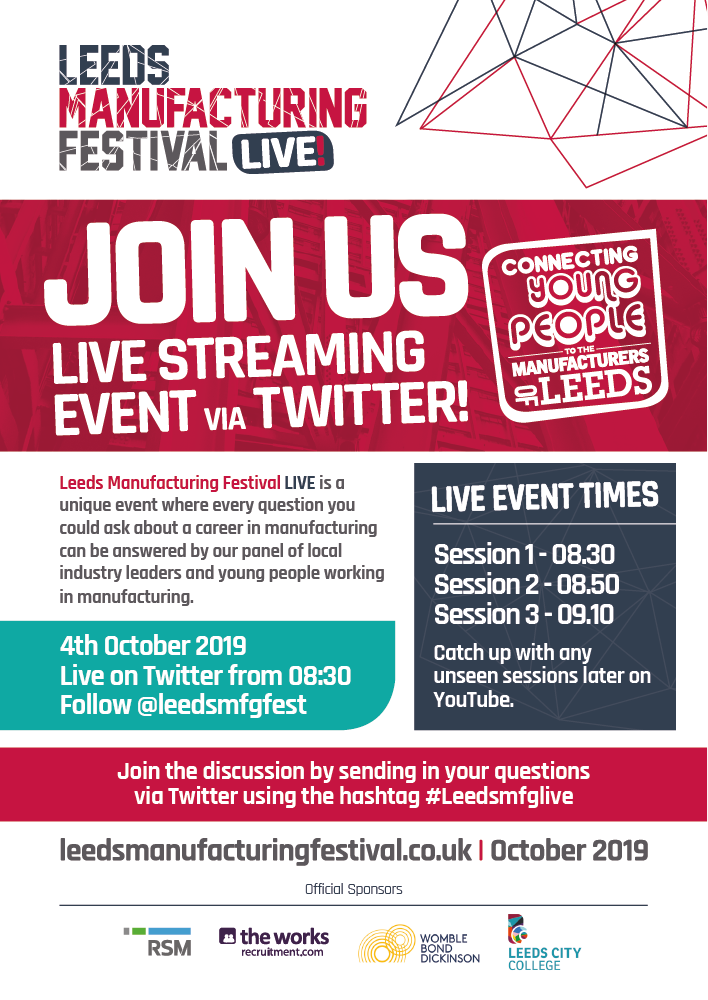 Leeds Manufacturing Festival LIVE leaflet
